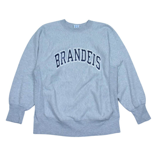 Champion チャンピオン ヴィンテージ USA製 80s トリコタグ BRANDIES プリント リバースウィーブ スウェット トレーナー グレー系 L【中古】