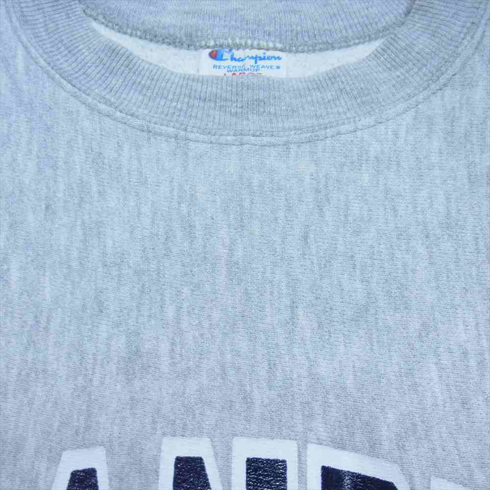 Champion チャンピオン ヴィンテージ USA製 80s トリコタグ BRANDIES プリント リバースウィーブ スウェット トレーナー グレー系 L【中古】
