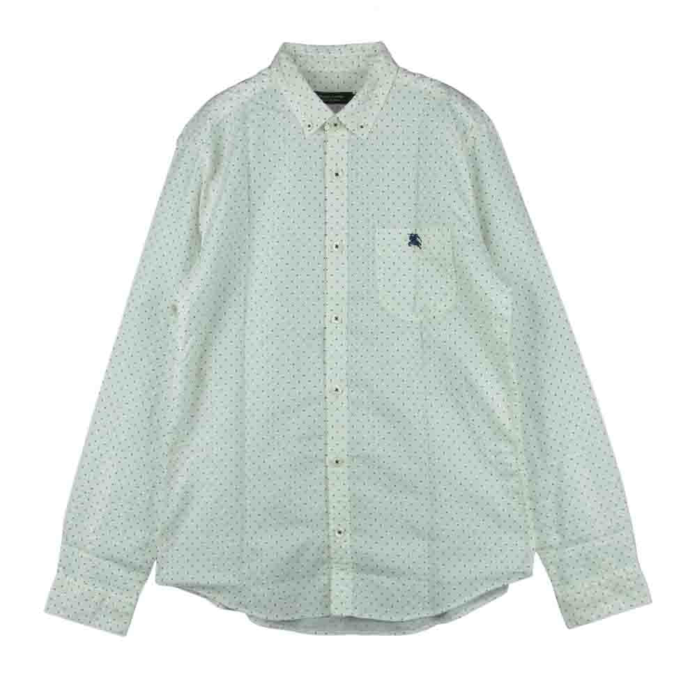 BURBERRY BLACK LABEL バーバリーブラックレーベル D1M10-809-02 ドット 長袖 シャツ コットン ホワイト系 1【中古】