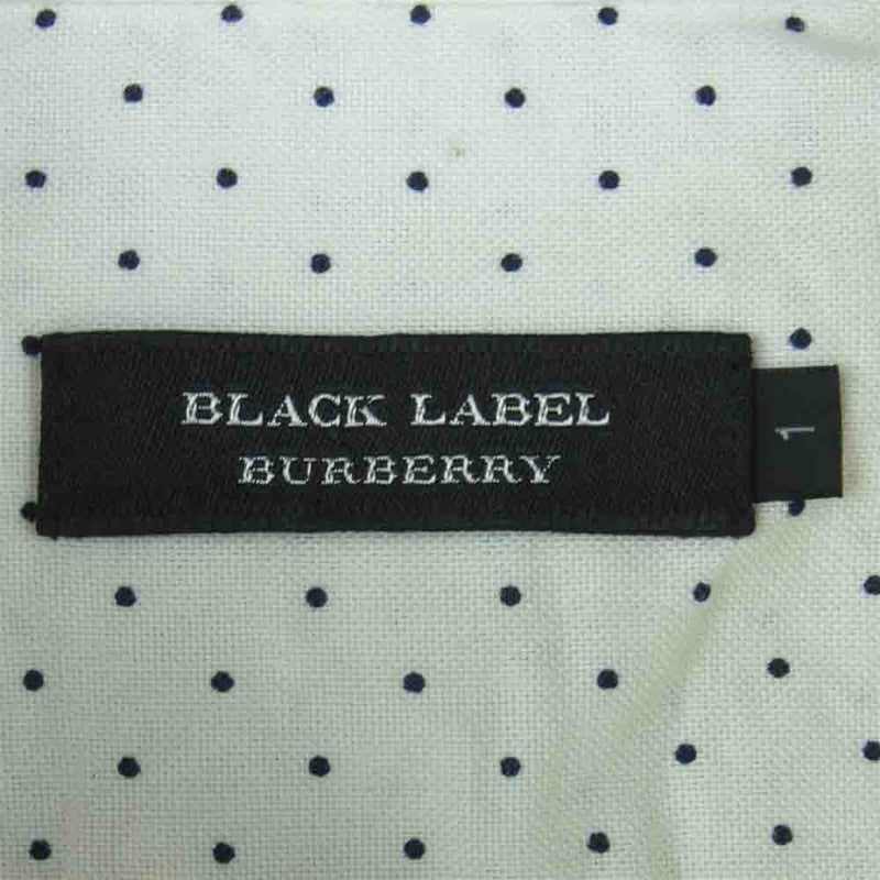 BURBERRY BLACK LABEL バーバリーブラックレーベル D1M10-809-02 ドット 長袖 シャツ コットン ホワイト系 1【中古】