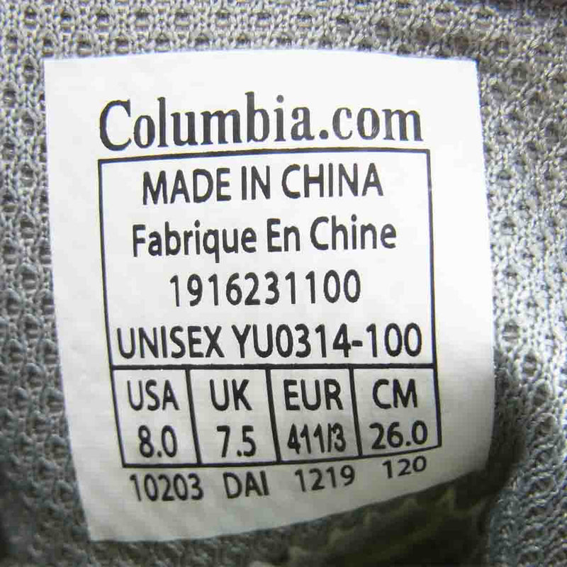 Columbia コロンビア OMNI-TECH ミッド カット スニーカー 中国製 ホワイト系 26cm【中古】