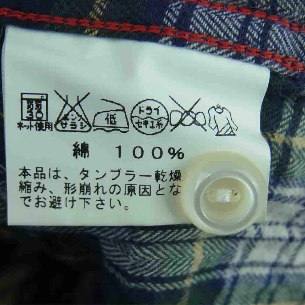 SUGAR CANE シュガーケーン SC26460 Light ライト チェック 長袖 シャツ コットン ブルー系 グリーン系 S【中古】