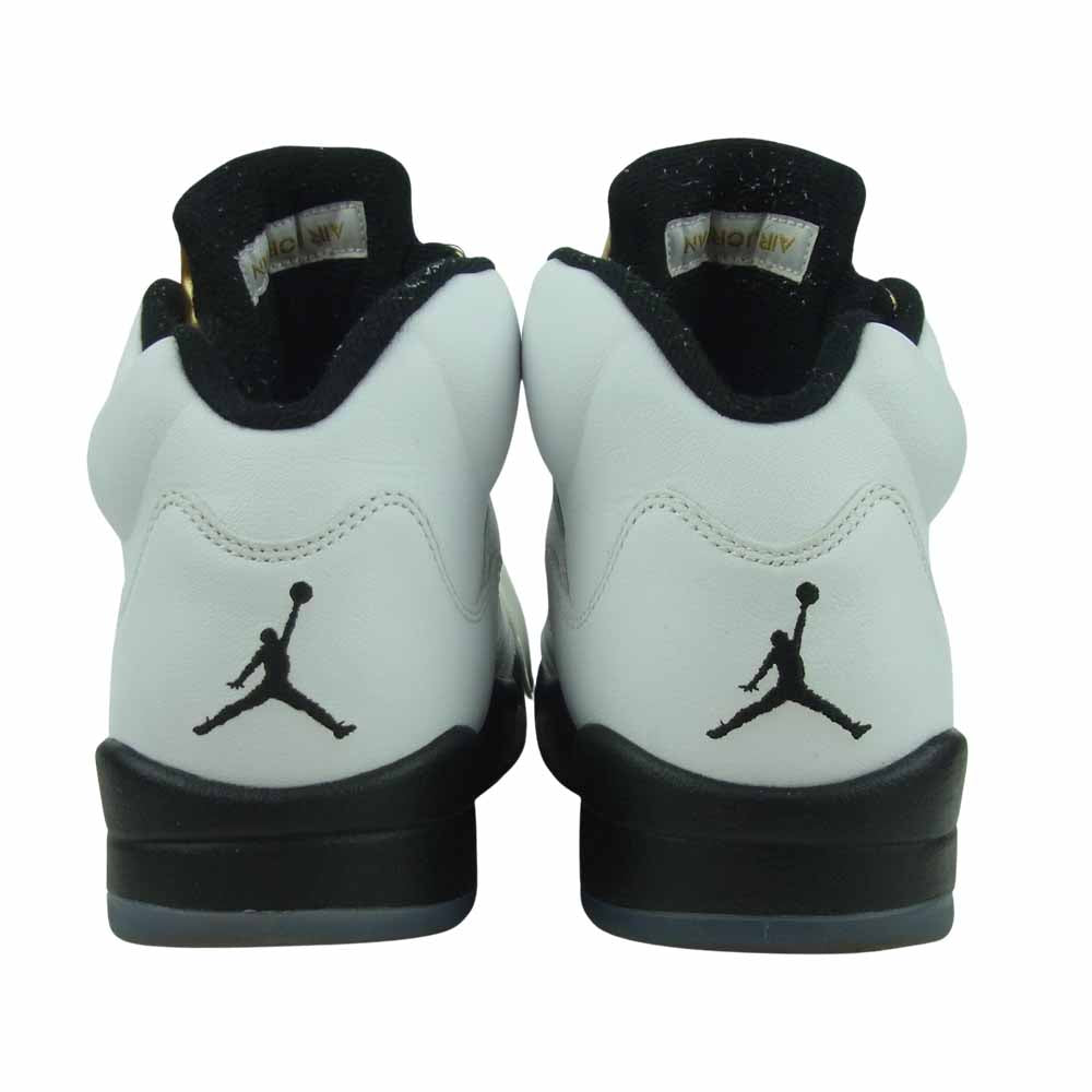 NIKE AIR JORDAN ナイキ ジョーダン 136027-133 5 RETRO HIGH WHITE/BLACK METALLIC GOLD COIN エアジョーダン レトロ ハイ スニーカー ホワイト系 27cm【中古】
