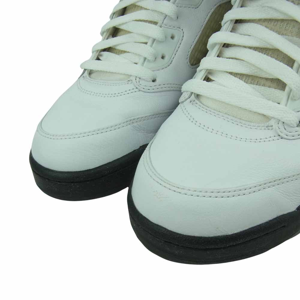 NIKE AIR JORDAN ナイキ ジョーダン 136027-133 5 RETRO HIGH WHITE/BLACK METALLIC GOLD COIN エアジョーダン レトロ ハイ スニーカー ホワイト系 27cm【中古】