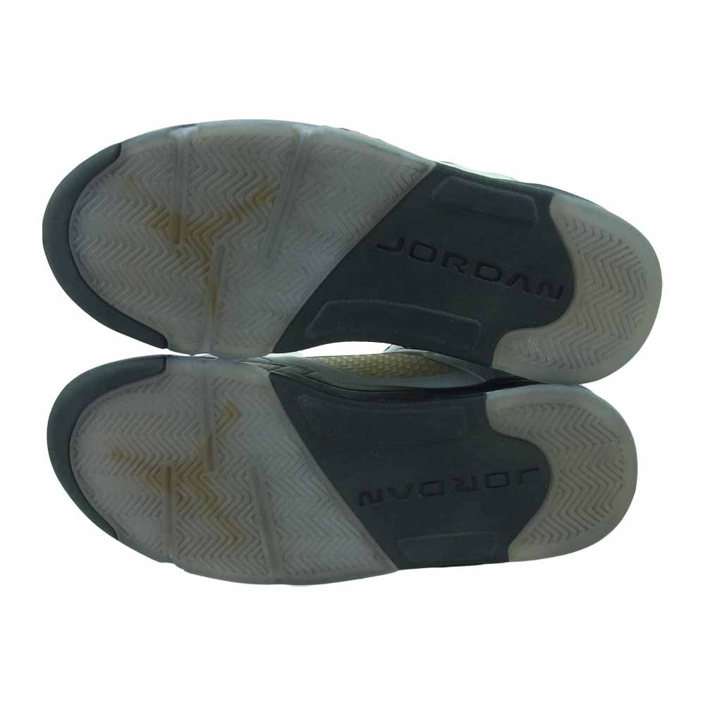 NIKE AIR JORDAN ナイキ ジョーダン 136027-133 5 RETRO HIGH WHITE/BLACK METALLIC GOLD COIN エアジョーダン レトロ ハイ スニーカー ホワイト系 27cm【中古】