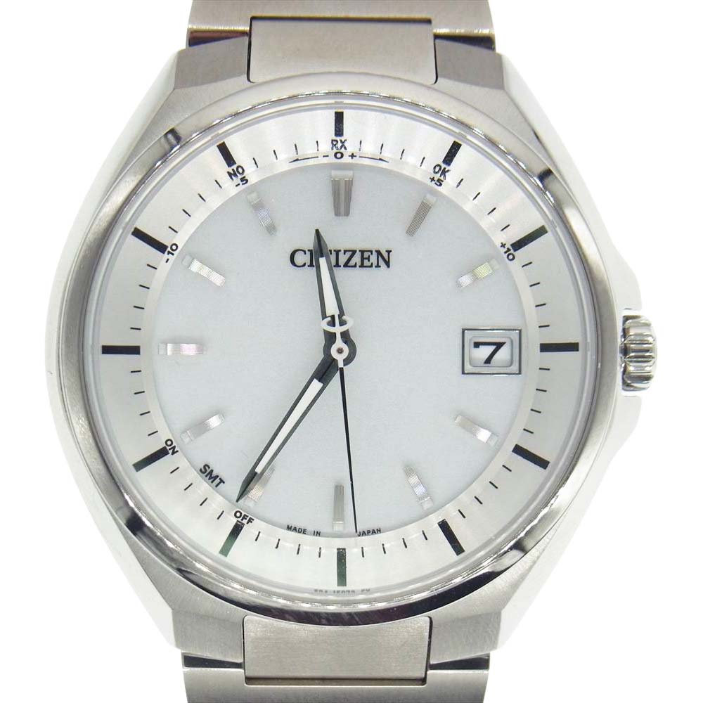 CITIZEN シチズン H128 アテッサ エコドライブ スーパーチタニウム ソーラー ウォッチ 腕時計 シルバー系【美品】【中古】