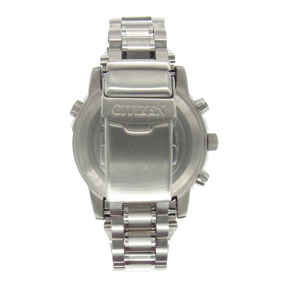 CITIZEN シチズン U680 PROMASTER SKY プロマスター エコドライブ スカイ ソーラー ウォッチ 腕時計 シルバー系【美品】【中古】