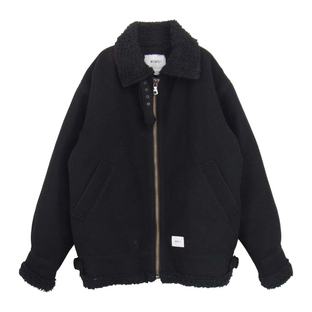 WTAPS ダブルタップス 182GWDT-JKM04 18AW OVIS JACKET WONY MELTON メルトン ボア ジャケット ブラック系 01【中古】