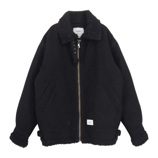 WTAPS ダブルタップス 182GWDT-JKM04 18AW OVIS JACKET WONY MELTON メルトン ボア ジャケット ブラック系 01【中古】