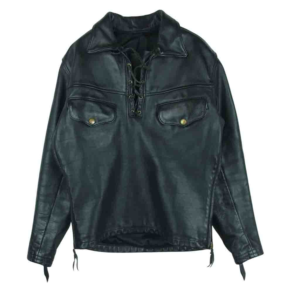 LANGLITZ LEATHERS ラングリッツレザーズ Timberline TALON ZIP ティンバーライン レザー シャツ ジャケット ブラック系 40【中古】
