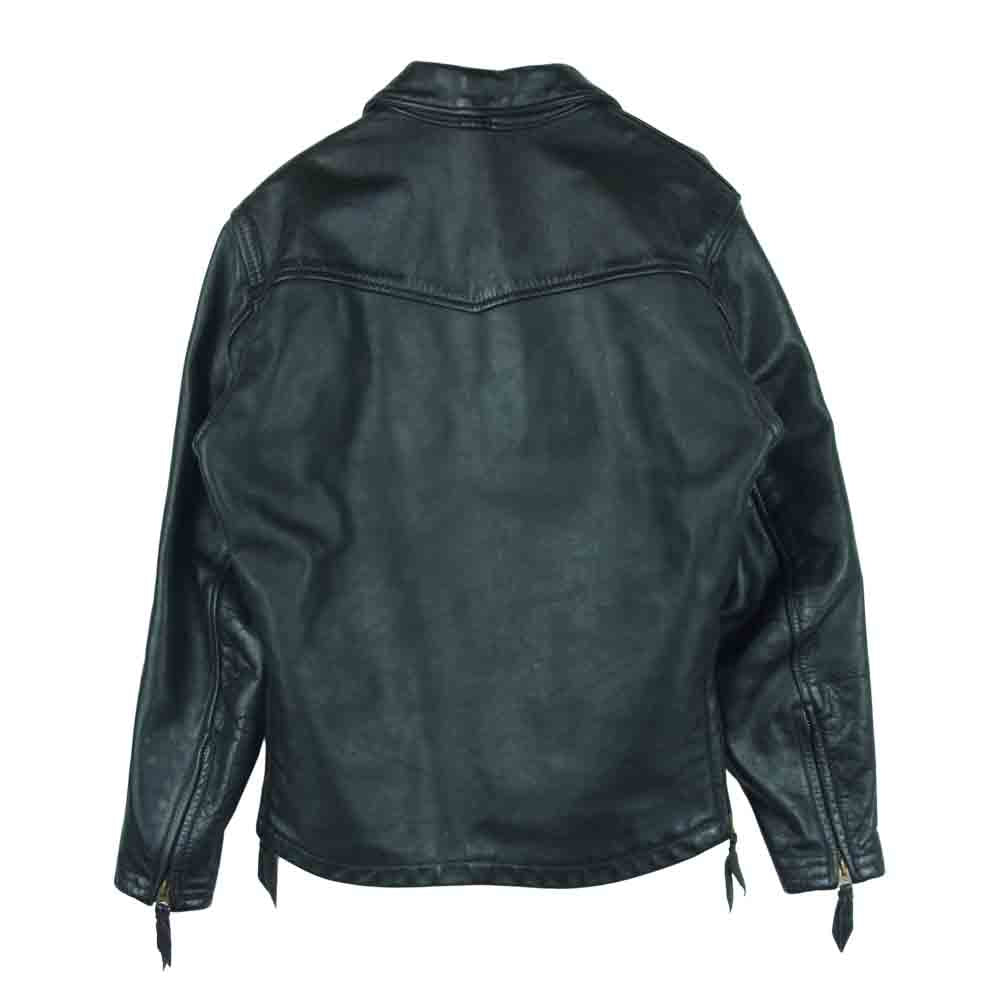 LANGLITZ LEATHERS ラングリッツレザーズ Timberline TALON ZIP ティンバーライン レザー シャツ ジャケット ブラック系 40【中古】