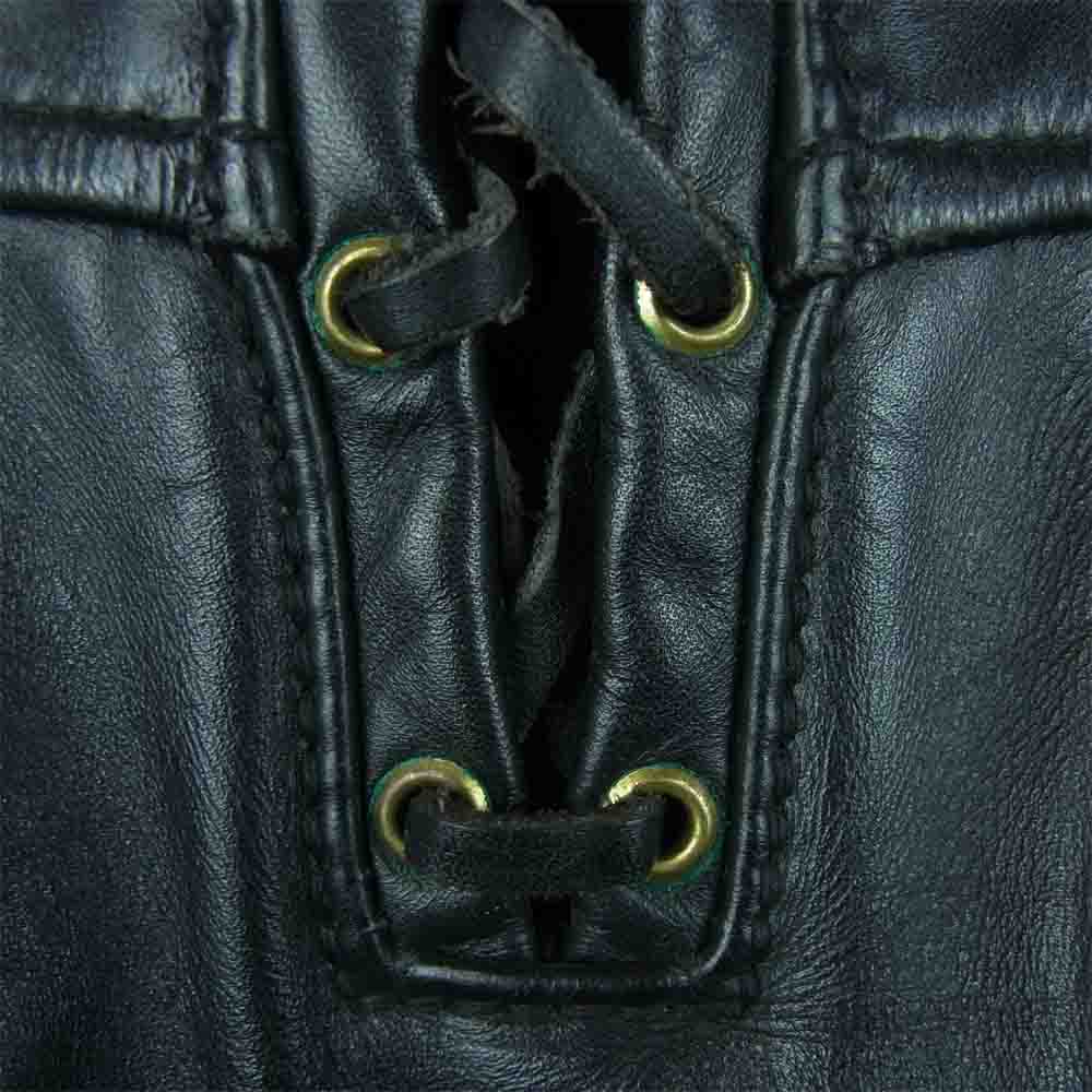LANGLITZ LEATHERS ラングリッツレザーズ Timberline TALON ZIP ティンバーライン レザー シャツ ジャケット ブラック系 40【中古】