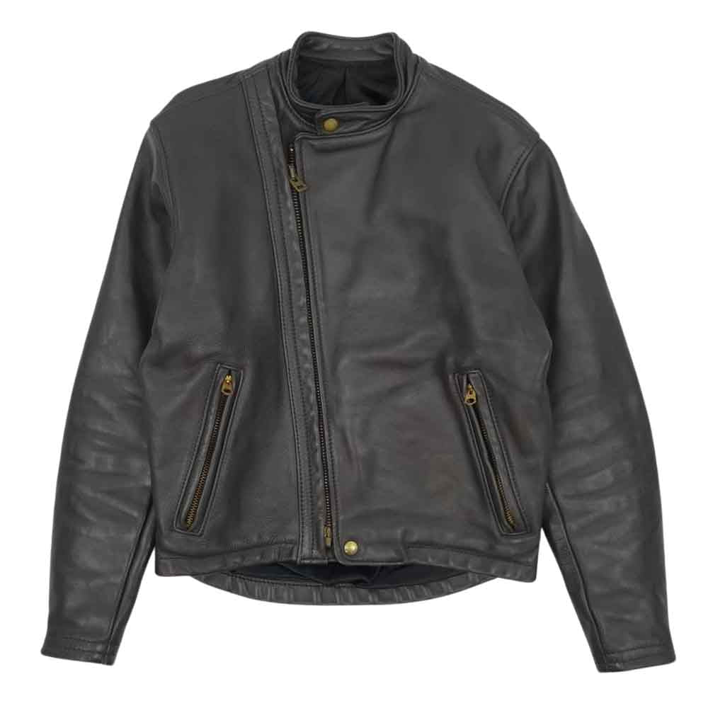 LANGLITZ LEATHERS ラングリッツレザーズ Cascade TALON ZIP BROWN キャスケード レザー ライダース ジャケット ブラウン サイズ38 ダークブラウン系【中古】