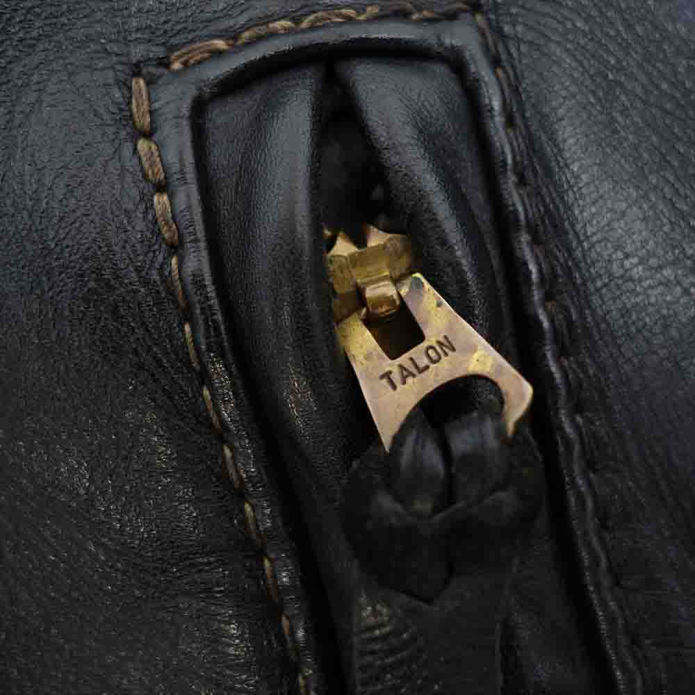 LANGLITZ LEATHERS ラングリッツレザーズ 97年製 Columbia コロンビア 50周年モデル レザー ダブル ライダース ジャケット サイズ40 ブラック系【中古】