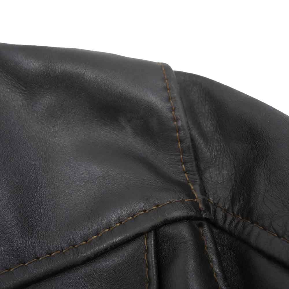 LANGLITZ LEATHERS ラングリッツレザーズ 97年製 Columbia コロンビア 50周年モデル レザー ダブル ライダース ジャケット サイズ40 ブラック系【中古】