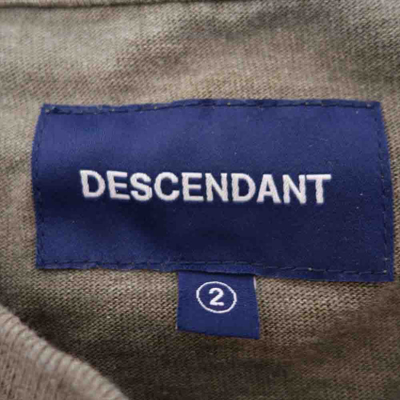 DESCENDANT ディセンダント MILITIA LAYERED TEE ワッフル サーマル レイヤード Tシャツ カーキ カーキ系 2【中古】