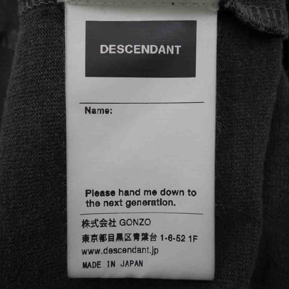 DESCENDANT ディセンダント MILITIA LAYERED TEE ワッフル サーマル レイヤード Tシャツ ダークグレー グレー系 2【中古】