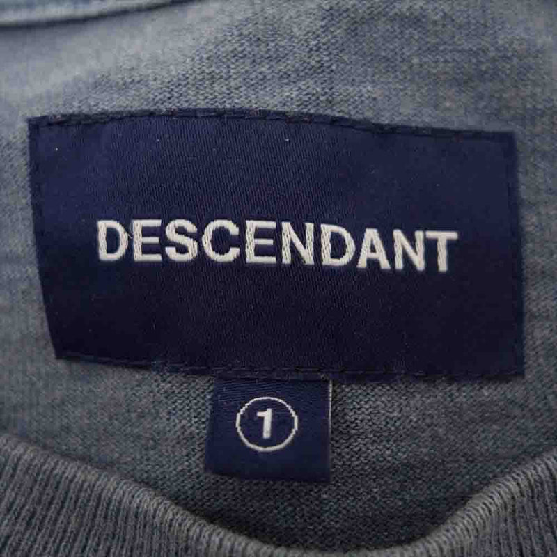 DESCENDANT ディセンダント MILITIA LAYERED TEE ワッフル サーマル レイヤード Tシャツ ブルー グレイッシュブルー系 1(参考サイズS)【中古】