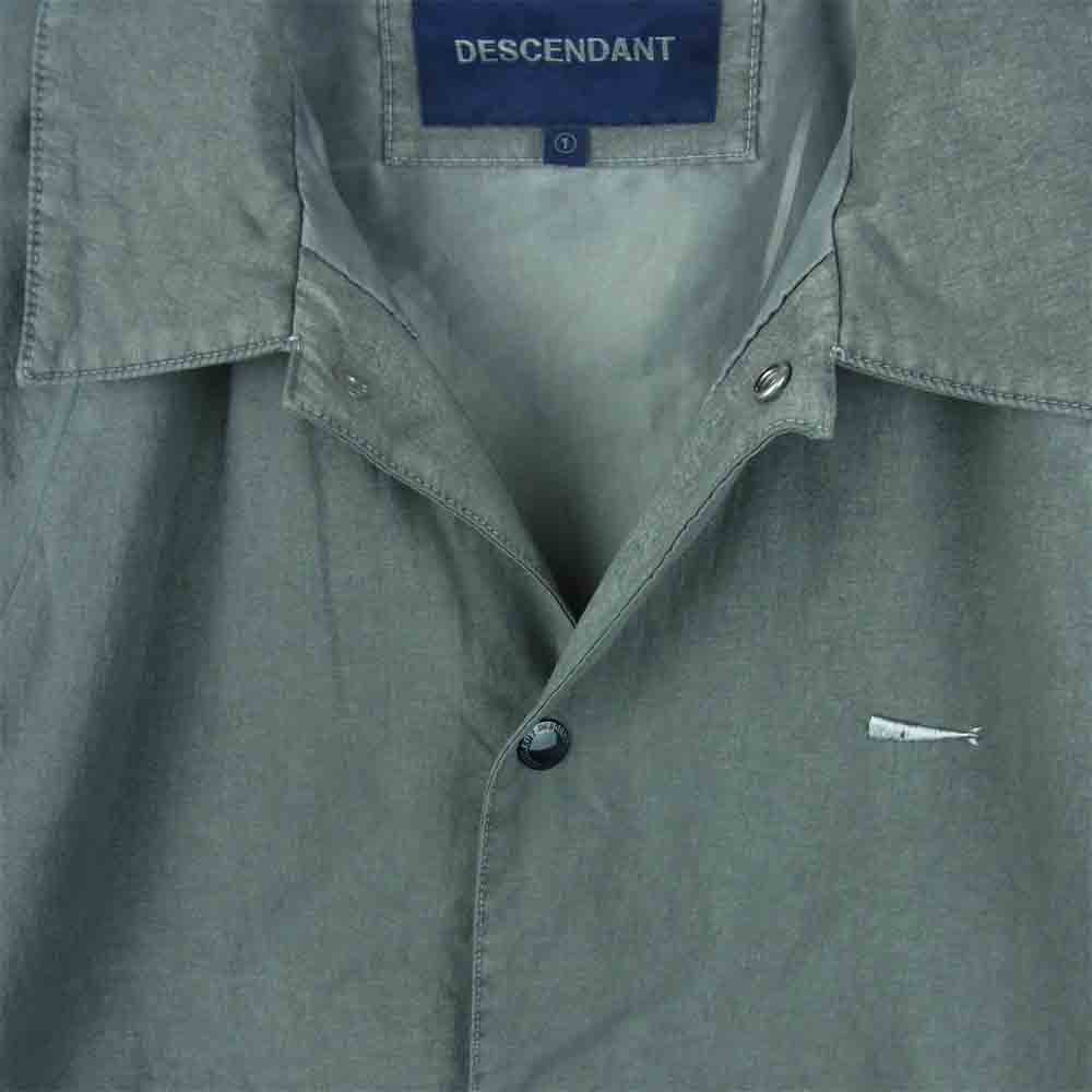 DESCENDANT ディセンダント 18AW PENYLON JACKET 染め加工 コーチ ナイロン ジャケット 日本製 グレー系 1【中古】