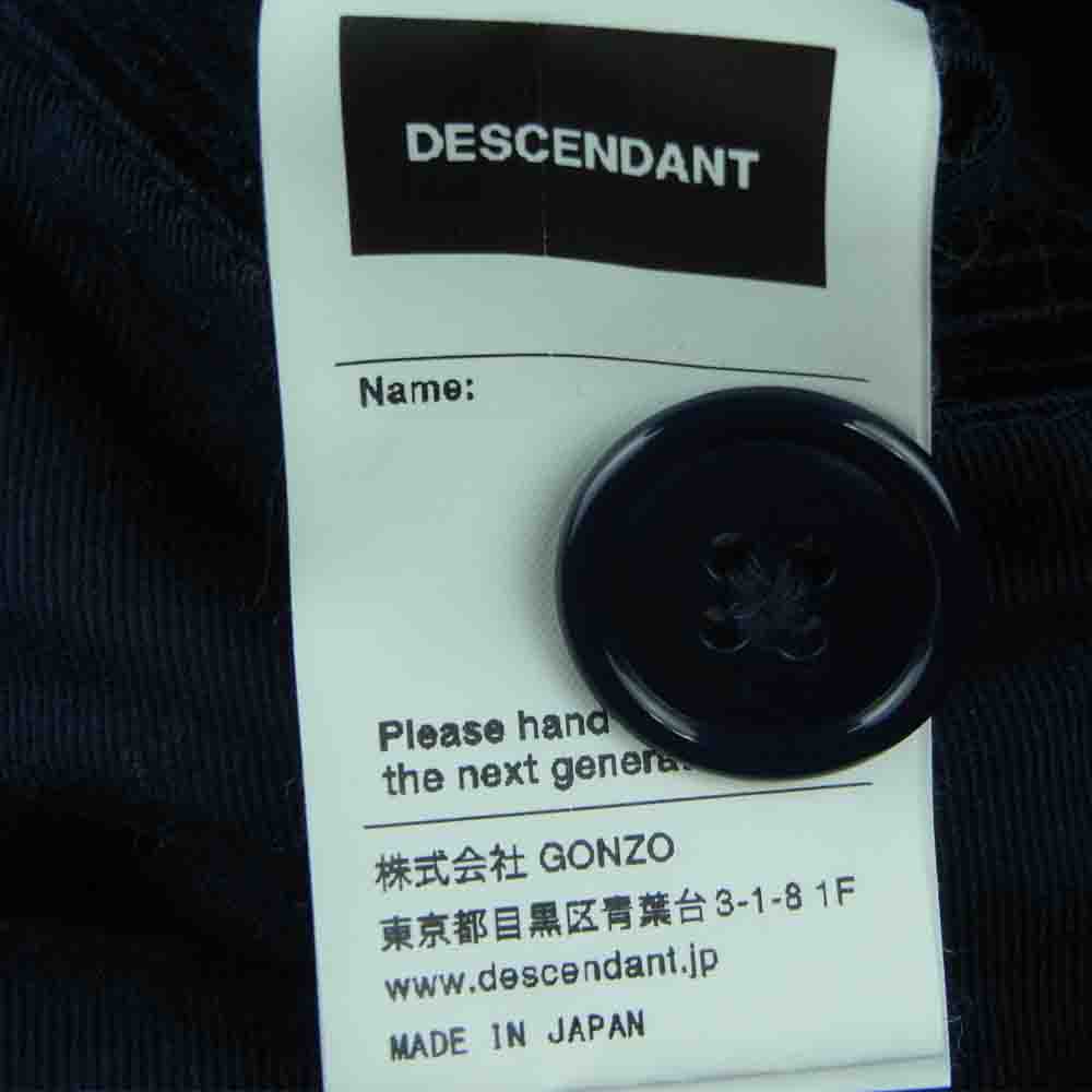 DESCENDANT ディセンダント 19AW 192TQDS-JKM02 PE/CORDUROY JACKET コーデュロイ ジャケット ダークネイビー系 2【中古】