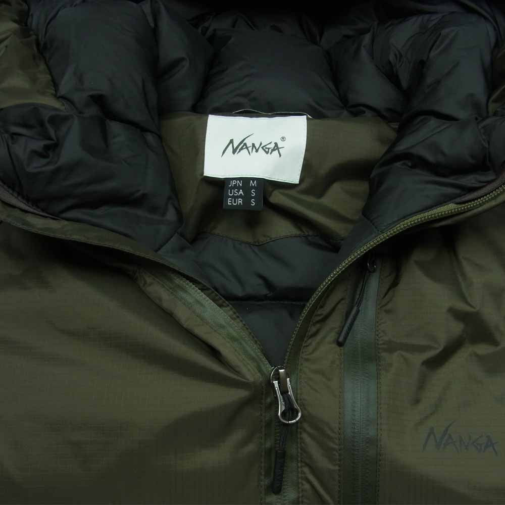 NANGA ナンガ AURORA DOWN JACKET オーロラ ダウン ジャケット ナイロン 日本製 カーキ系 M【美品】【中古】