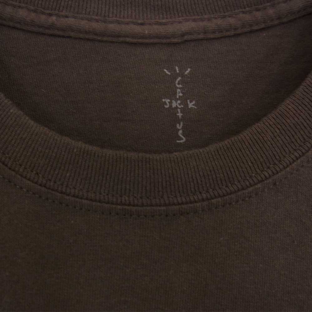 カクタスジャック Travis Scott トラヴィススコット × FRAGMENT DESIGN フラグメントデザイン ICONS TEE 虎 タイガー プリント アイコン 半袖 Tシャツ ブラウン系 L【美品】【中古】