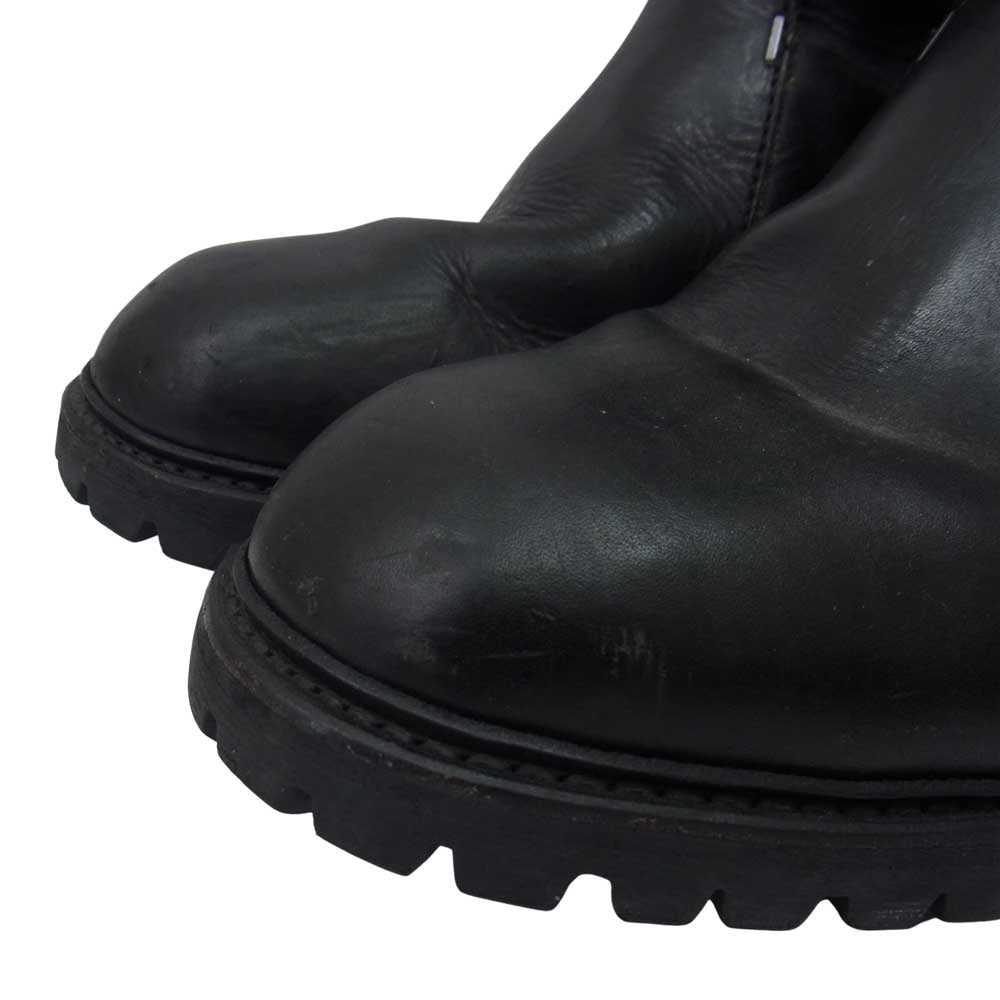 JULIUS ユリウス バックジップ レザー ブーツ ブラック系 2【中古】