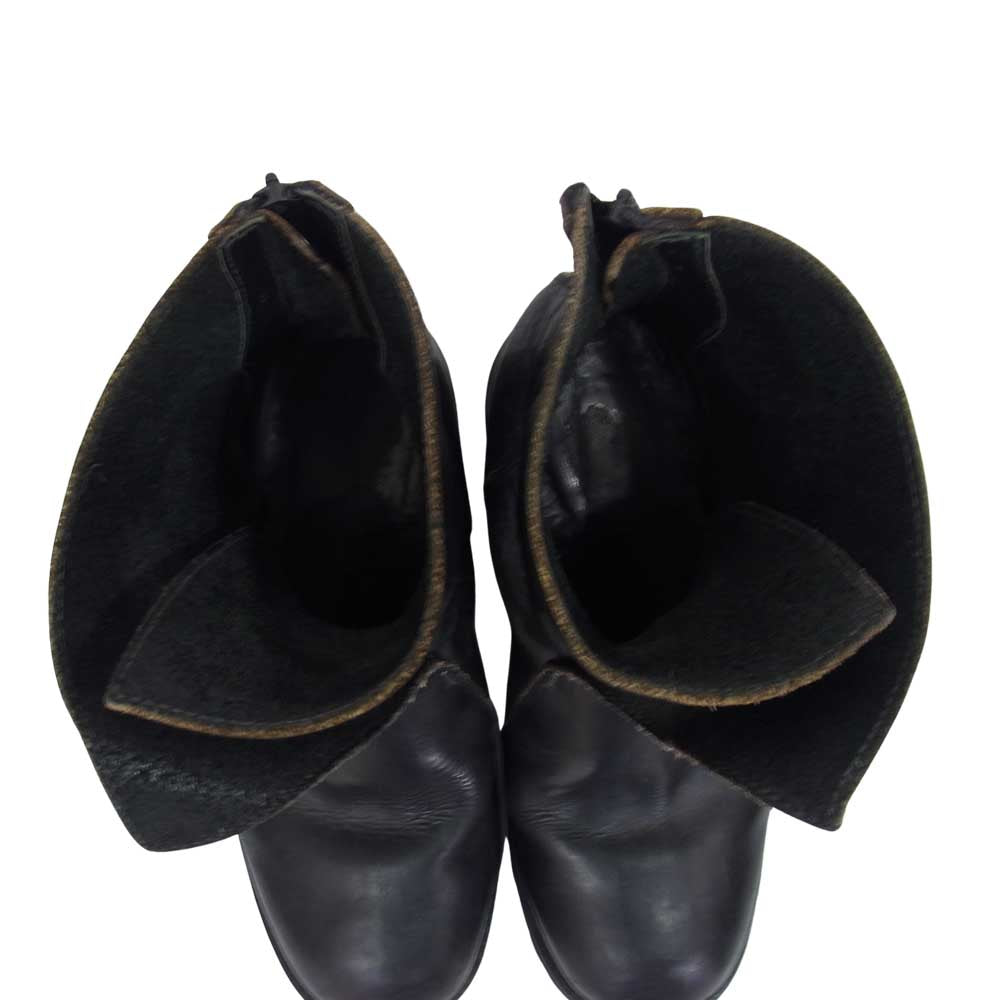 JULIUS ユリウス バックジップ レザー ブーツ ブラック系 2【中古】