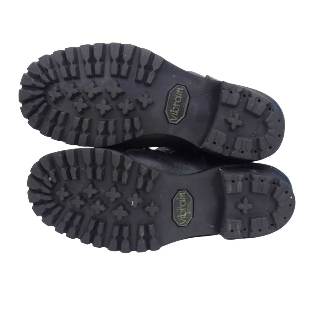 JULIUS ユリウス バックジップ レザー ブーツ ブラック系 2【中古】