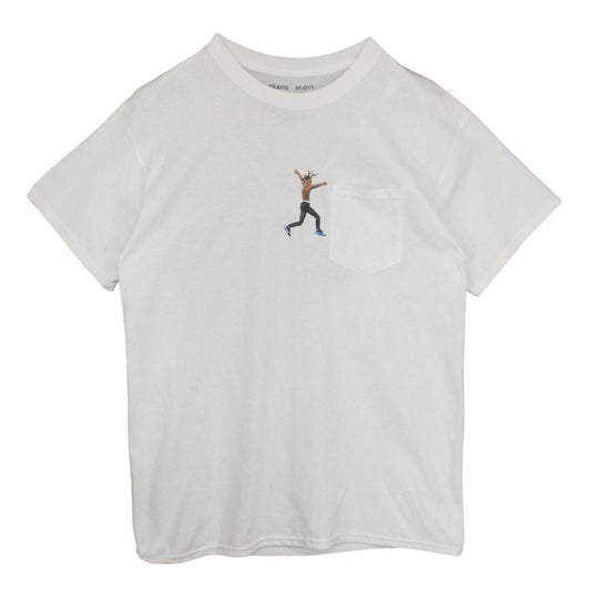 トラヴィススコット ASTROWORLD C/O VIRGIL ABLOH ヴァージルアブロー アストロノット ツアー 半袖 Tシャツ ホワイト系 L【美品】【中古】