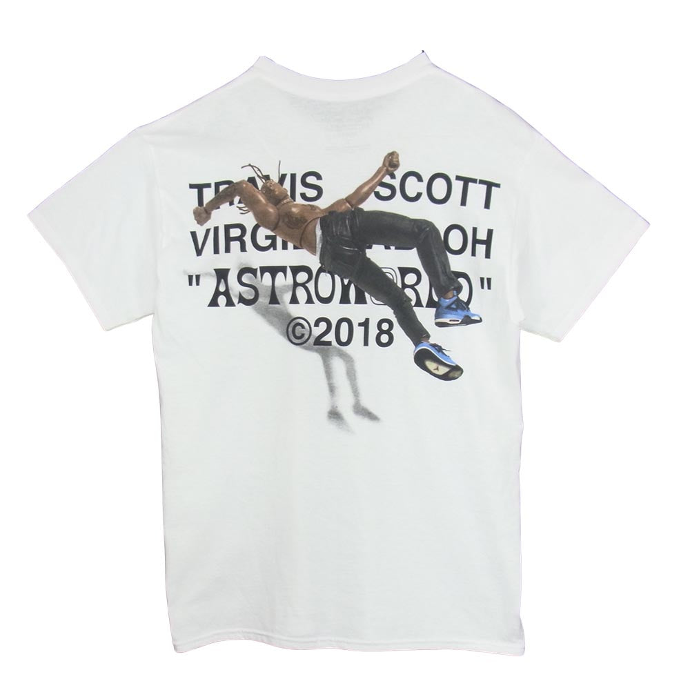 トラヴィススコット ASTROWORLD C/O VIRGIL ABLOH ヴァージルアブロー アストロノット ツアー 半袖 Tシャツ ホワイト系 L【美品】【中古】