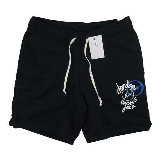NIKE ナイキ DJ0617-010 × Travis Scott トラヴィススコット × FRAGMENT DESIGN フラグメントデザイン JORDAN MJ TSF SHORT PANT ジョーダン スウェット ショーツ ハーフ パンツ ブラック系 M【新古品】【未使用】【中古】