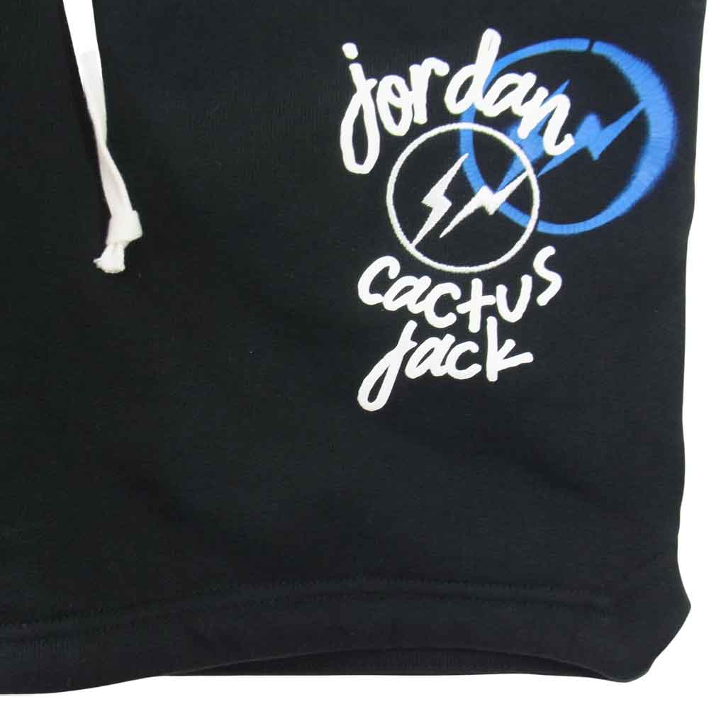 NIKE ナイキ DJ0617-010 × Travis Scott トラヴィススコット × FRAGMENT DESIGN フラグメントデザイン JORDAN MJ TSF SHORT PANT ジョーダン スウェット ショーツ ハーフ パンツ ブラック系 M【新古品】【未使用】【中古】