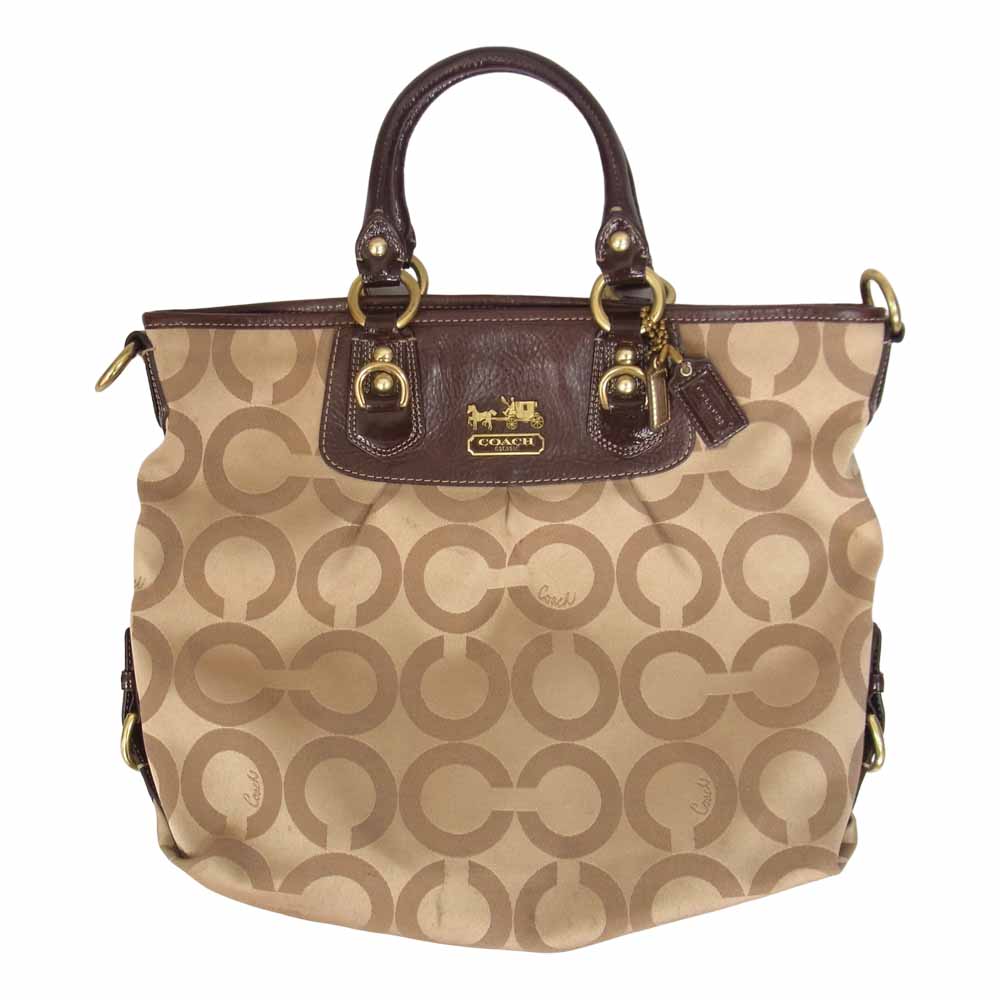 COACH コーチ 12963 マディソン オプアート ジュリアン ブラウン系【中古】