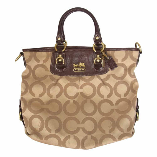 COACH コーチ 12963 マディソン オプアート ジュリアン ブラウン系【中古】