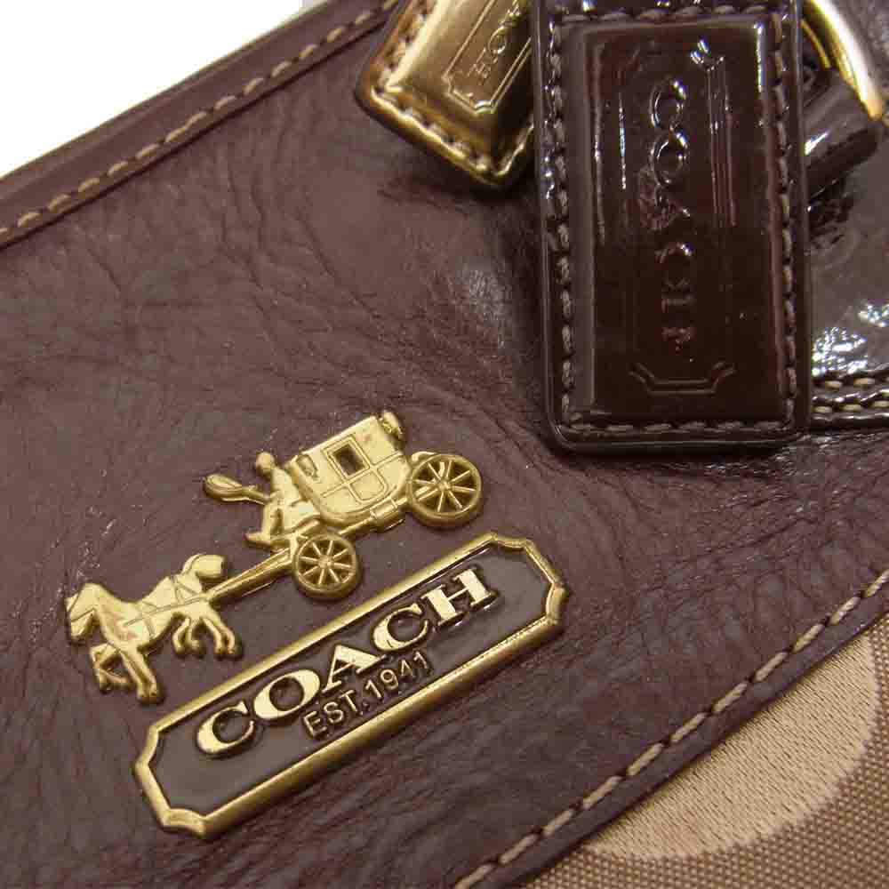 COACH コーチ 12963 マディソン オプアート ジュリアン ブラウン系【中古】