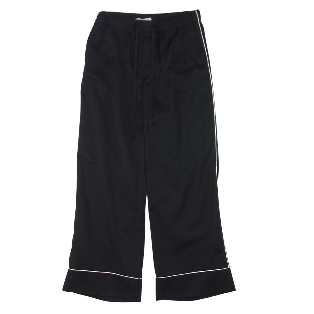 アストラット サテン パイピング ワイド パンツ ブラック系 1【中古】