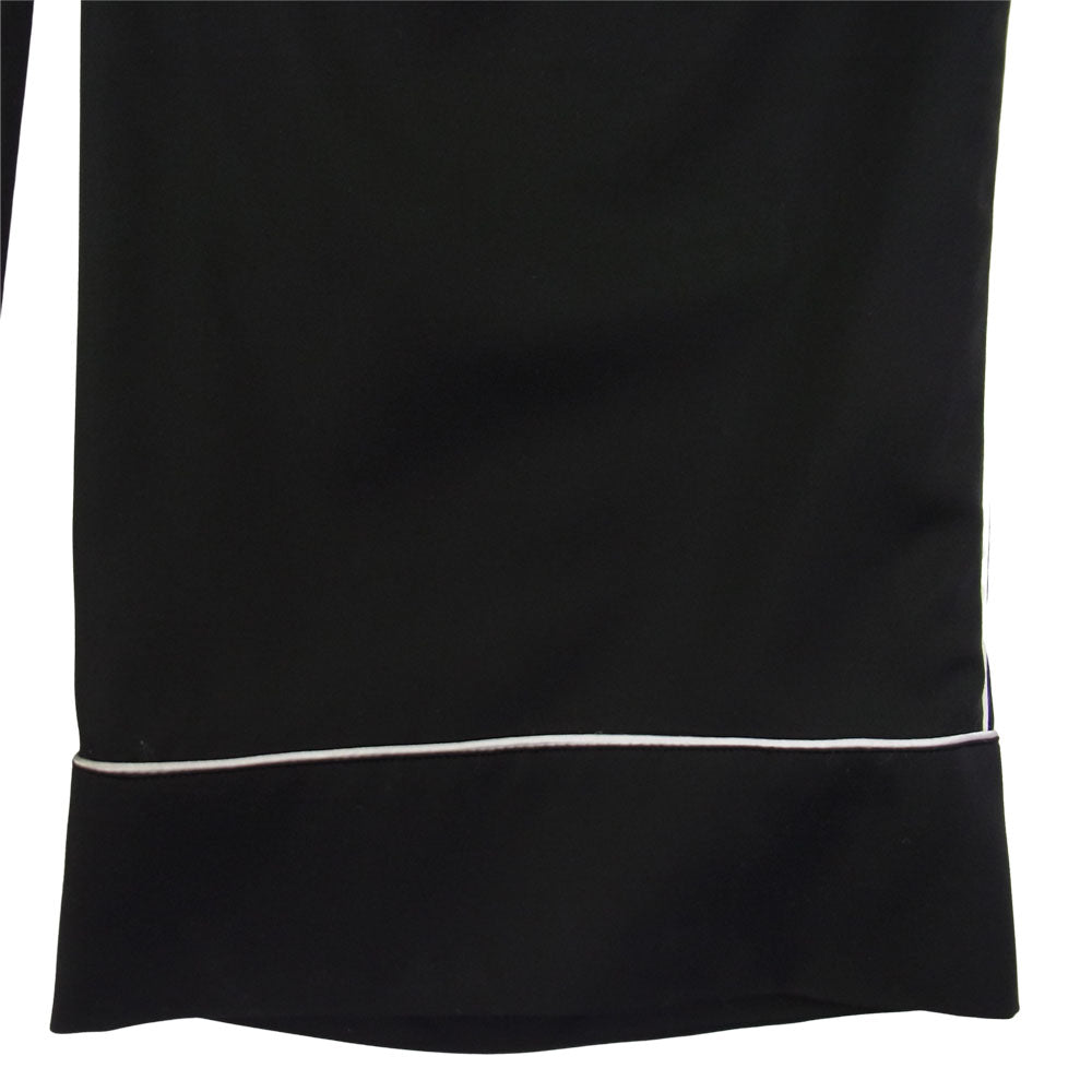 アストラット サテン パイピング ワイド パンツ ブラック系 1【中古】