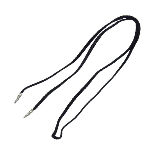 CHROME HEARTS クロムハーツ（原本無）  LEATHER BRAID レザー ブレード ブラック系 シルバー系【中古】