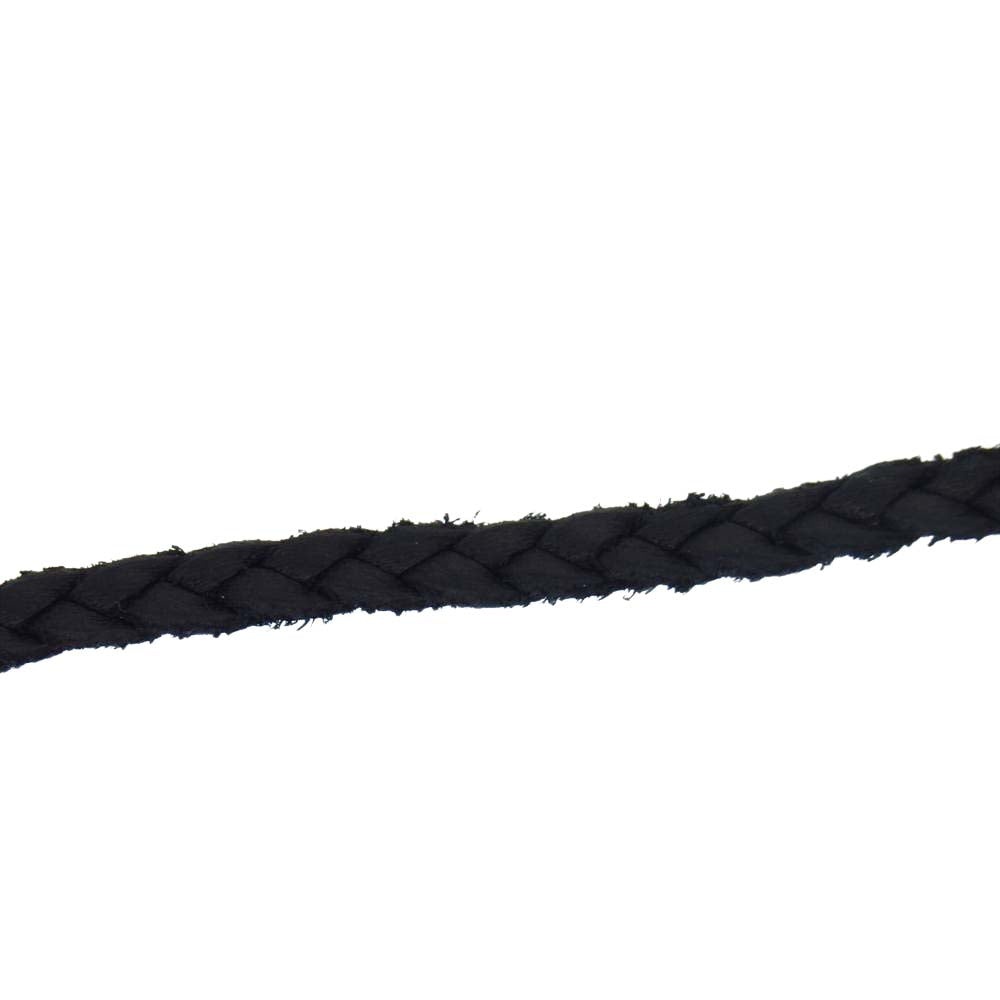 CHROME HEARTS クロムハーツ（原本無）  LEATHER BRAID レザー ブレード ブラック系 シルバー系【中古】