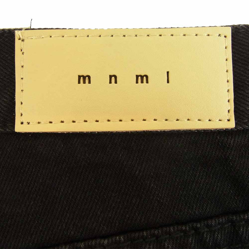 ミニマル M1 DENIM BLACK ニークラッシュ加工 ダメージ デニムパンツ ブラック系 29【新古品】【未使用】【中古】