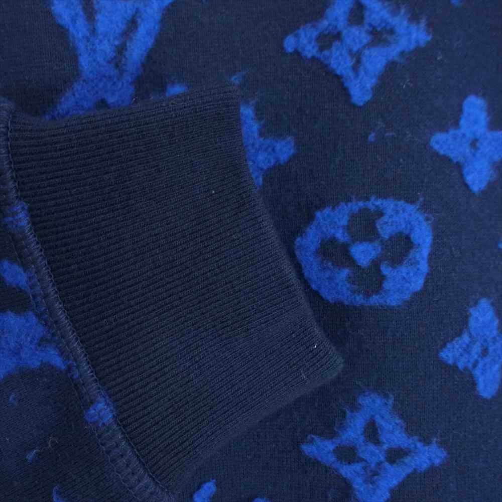 LOUIS VUITTON ルイ・ヴィトン 19AW フル モノグラム ジャカード クルーネック スウェット ネイビー系 S【中古】