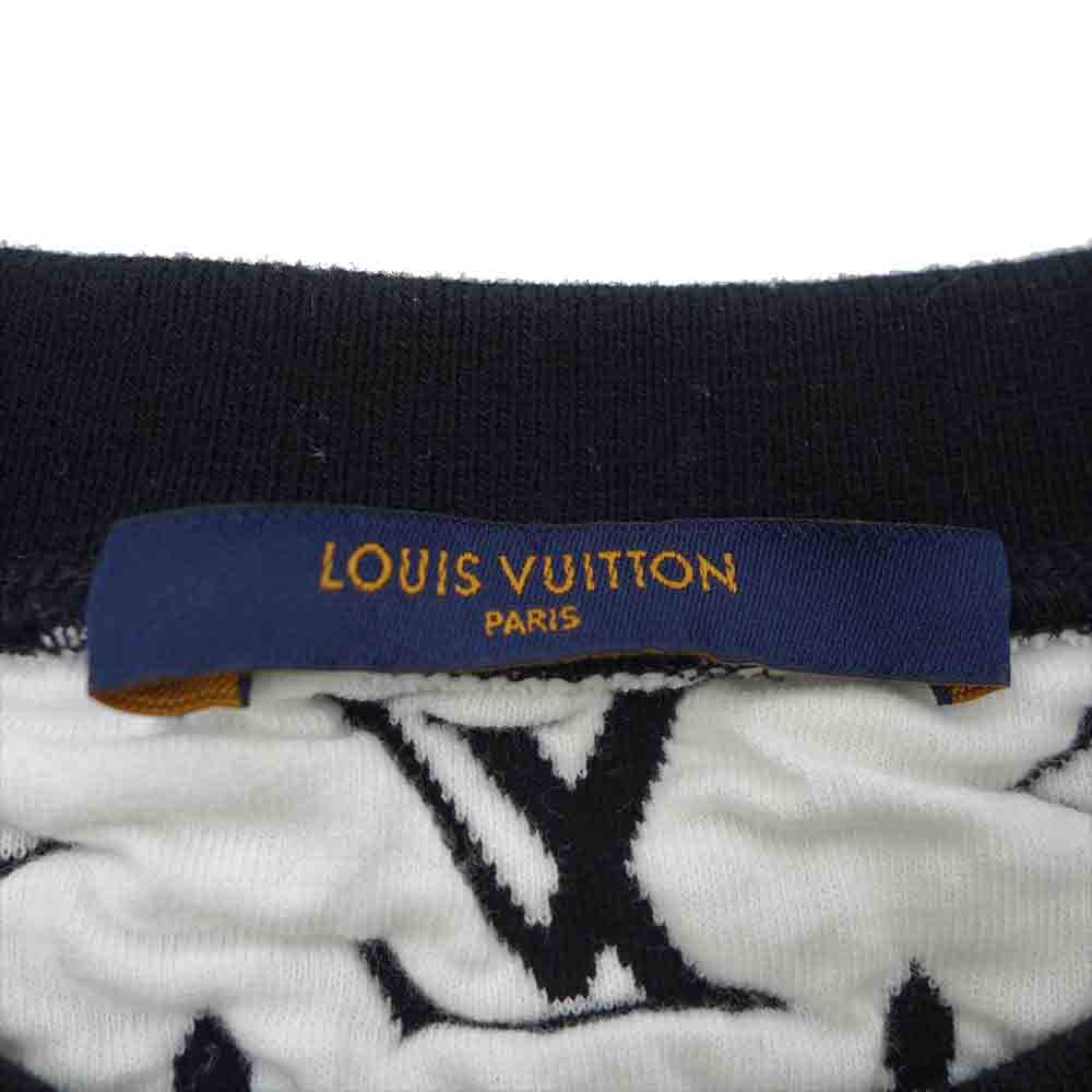 LOUIS VUITTON ルイ・ヴィトン 20SS 1A7RRM フル モノグラム ジャカード クルーネック スウェット ブラック系 XS【中古】