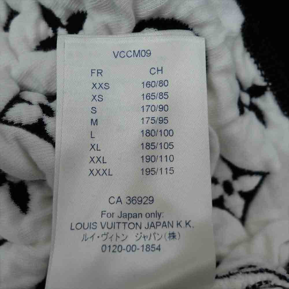 LOUIS VUITTON ルイ・ヴィトン 20SS 1A7RRM フル モノグラム ジャカード クルーネック スウェット ブラック系 XS【中古】