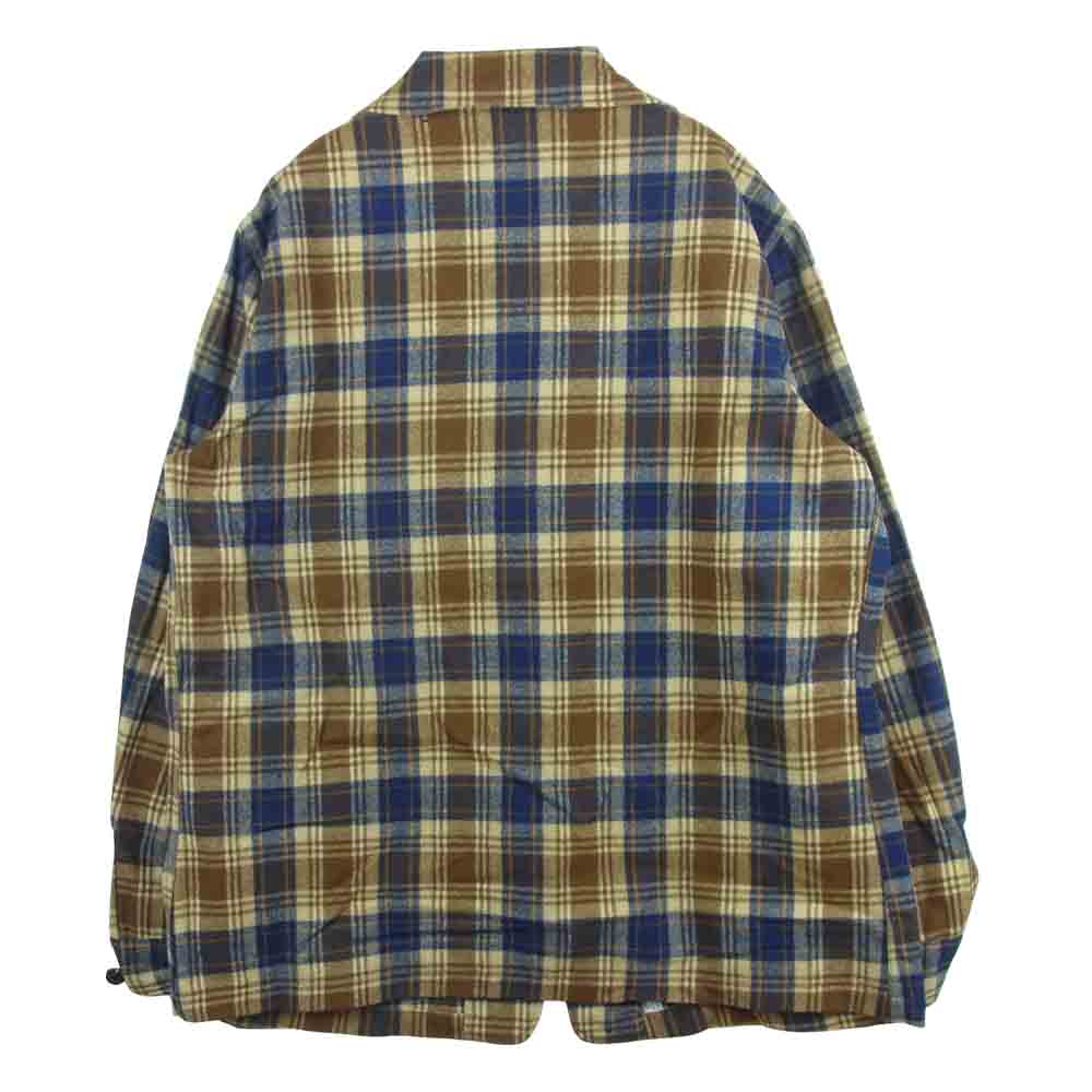 PENDLETON ペンドルトン ヴィンテージ 70s USA製 ウール チェック柄 テーラード ジャケット ブラウン系 ネイビー系 XL【中古】