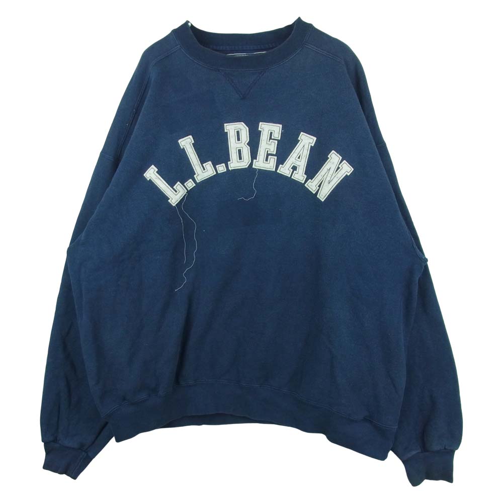 L.L.Bean エルエルビーン Russell ラッセル ヴィンテージ 90s USA製 スウェット コットン ネイビー系 XL【中古】
