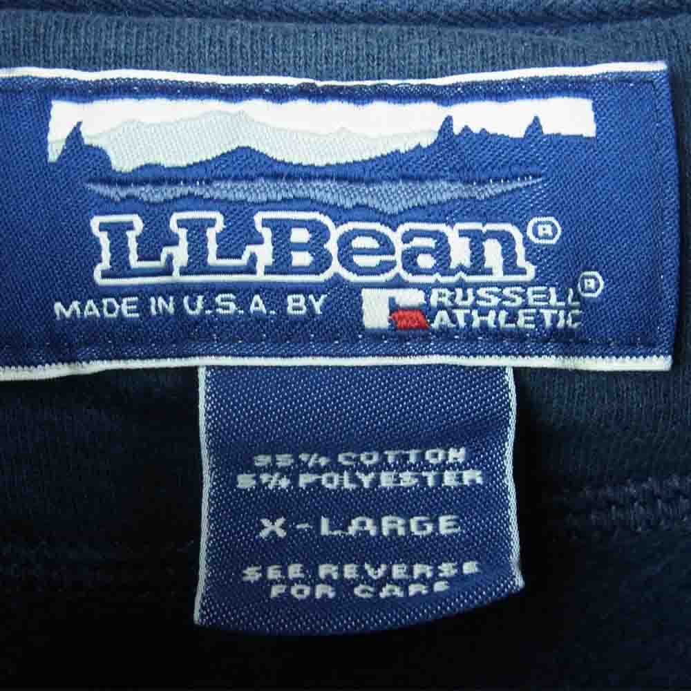 L.L.Bean エルエルビーン Russell ラッセル ヴィンテージ 90s USA製 スウェット コットン ネイビー系 XL【中古】