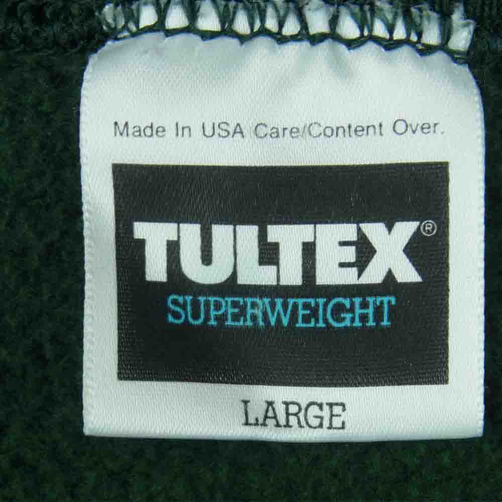 タルテックス ヴィンテージ 90s USA製 プリント スウェット シャツ コットン グリーン系 L【中古】