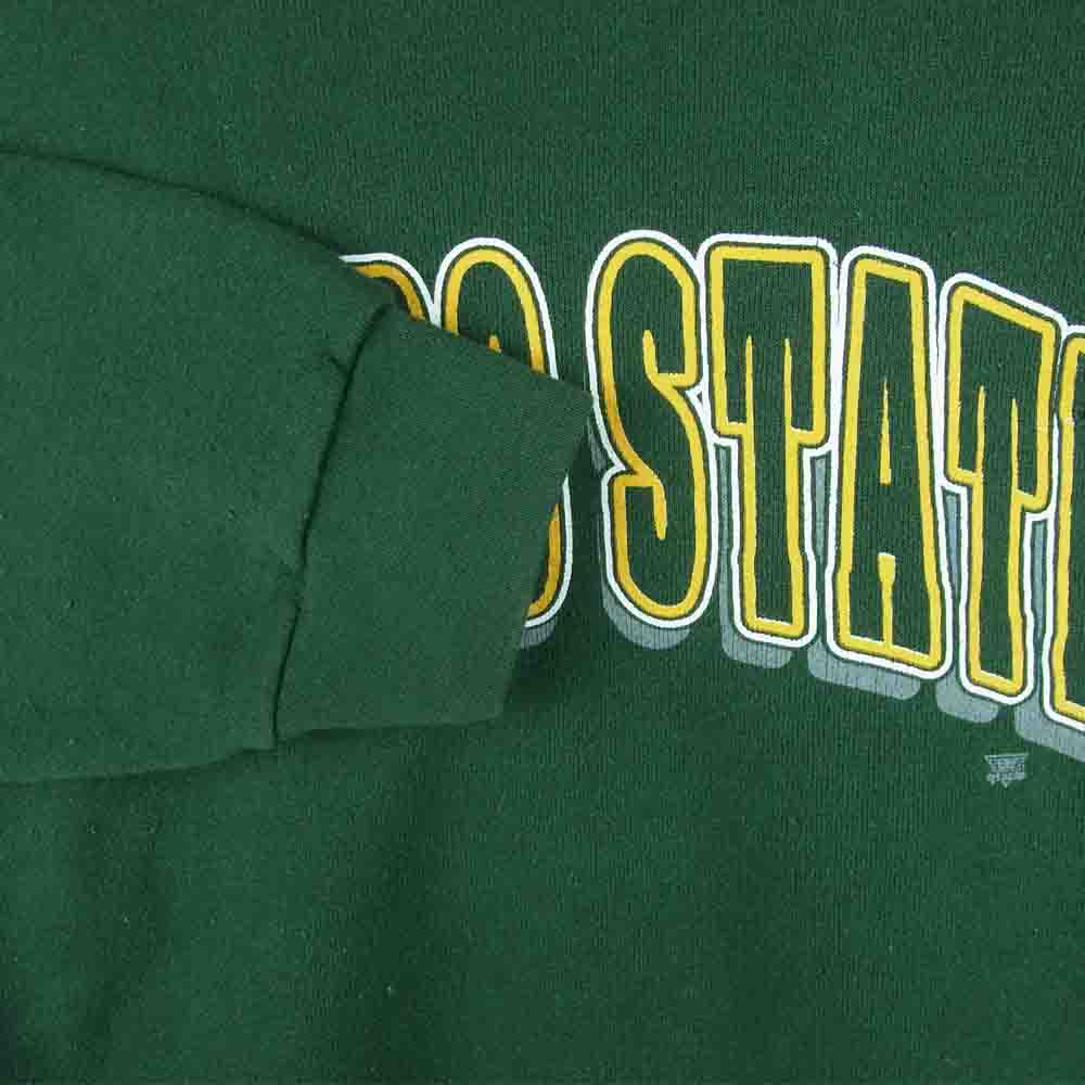 タルテックス ヴィンテージ 90s USA製 プリント スウェット シャツ コットン グリーン系 L【中古】