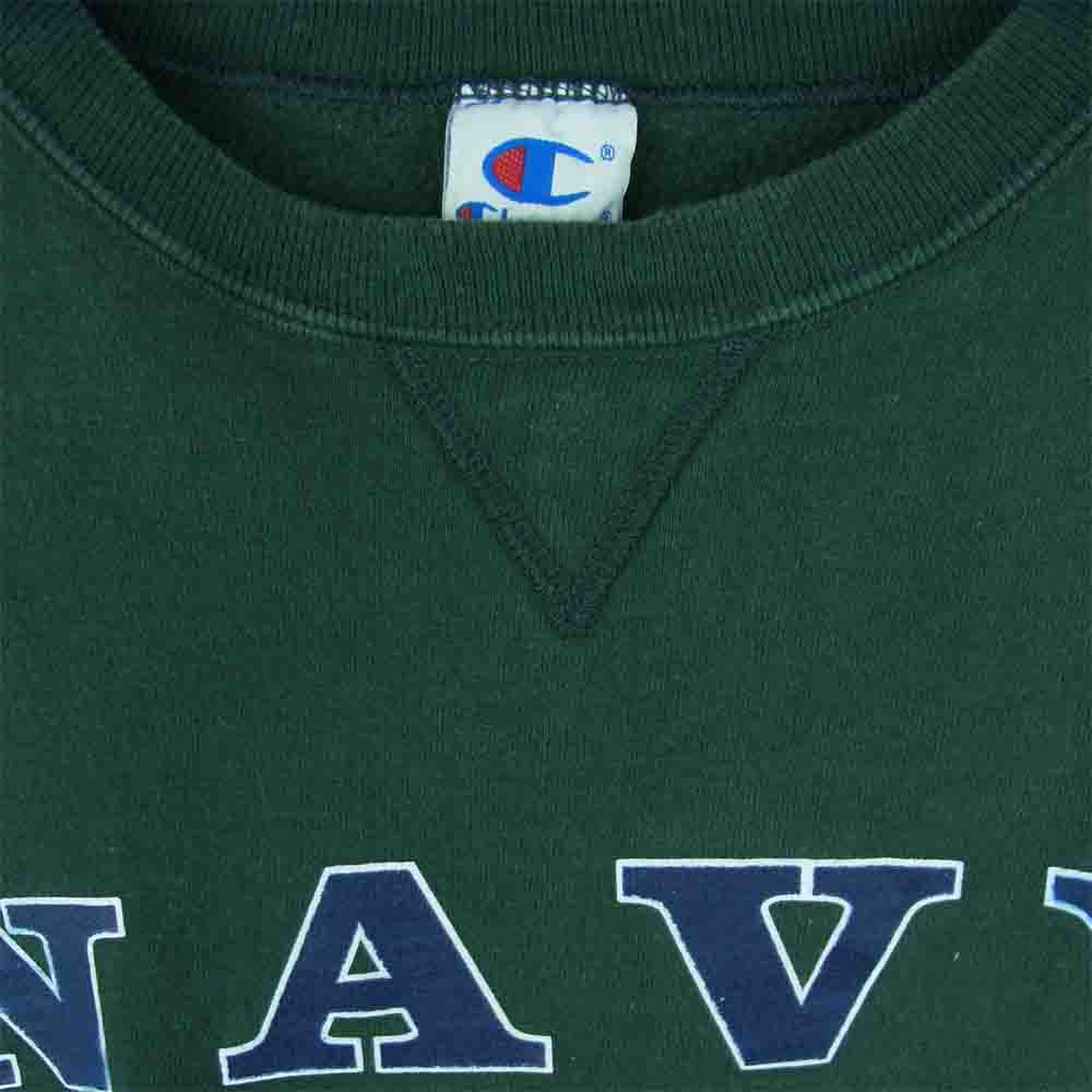 Champion チャンピオン ヴィンテージ 90s 青刺繍 タグ リバースウィーブ スウェット コットン グリーン系 XL【中古】